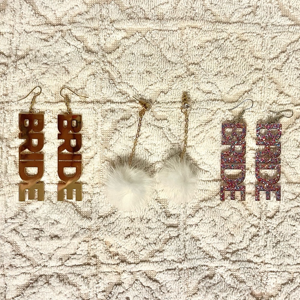BRIDE earring bundle